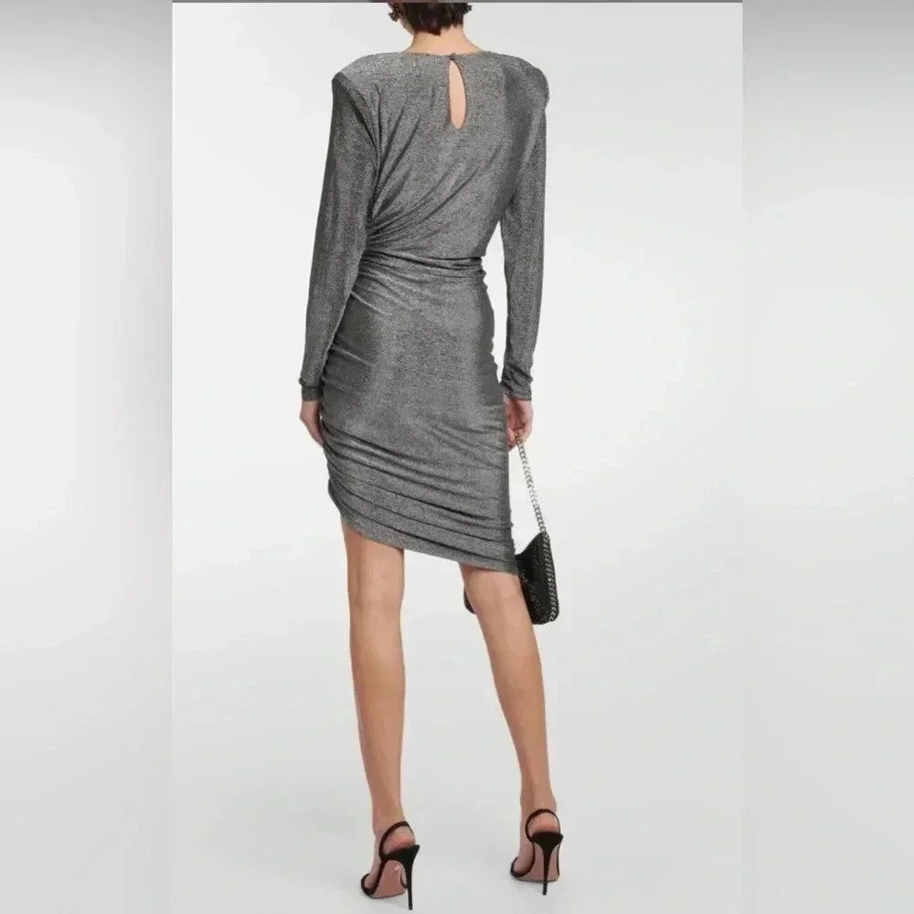 Nwot! Veronica Beard Cyrus Metallic Mini Dress - Picture 2 of 9